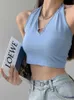 Kvinntankar Camis Women V Neck Hearted Hollow Out Halter Camis Tank Tops 2023 Summer Fashion Slim Croped Pet Camisole P230328