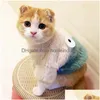 Dog Apparel Designer Pet Net Red Tide Brand Autumn And Winter Fleece Thermal Sweatshirt Princess Teddy Cat Cute Clothes Two Legs Wea Dho4V
