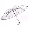 Paraplu's automatische paraplu transparante dames vouwen wiskundige formule duidelijke parapluie de zonmeisjes parasol