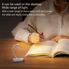 Lampes de table Drop LED Eye-Protection Book Light Réglable Mini Clip-On Desk Lamp Battery Powered