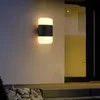 屋外の壁のランプは12Wモダンポーチライトを導き、防水IP65照明ガーデン装飾アルミニウム浴室ドアライトブラック