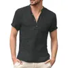 Mens Tshirts Summer Mens Shortsleeved Tshirt Cotton and Linen Led Casual Mens Tshirt Shirt Man Hateble S3XL 230329