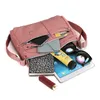 DHL50pcs Messenger Bags Women Nylon Plain Multifunctional Zipper Pouch Waterproof Protable Crossbody Bag Mix Color