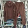 Sweat-shirt à capuche pour hommes, noir et marron, Photo réelle, survêtement en toile d'araignée, ensemble de survêtement Spder, Grob