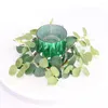 Fleurs décoratives Guirlande Anneaux Couronnes Eucalyptus Mini Anneau Vert Titulaire Pâques Noël Mariage Artificielle Printemps Porte Table Décor Feuilles