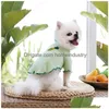 Dog Apparel French Luxury Designer Pet Fungus Curled Bottoming Shirt Teddy Cat Two Legs Wear For Middle Small Dogs Clothes Drop Deli Dhuj9