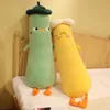 Frango engraçado Long tira de pelúcia cama de brinquedo dormindo perna kawaii macio fofo travesseiro envia garotas