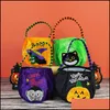 Feestdecoratie Halloween Loot Kids Pumpkin Trick or Treat Tote Bags Candy Bag Storage Bucket Portable Gift Basket Drop Delivery Ho Dhiru