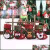 クリスマスの装飾新しいスパンコールストッキングハンガーギフトバッグ雪だるまサンタクロースエルクの木の装飾ソックスクリスマスストッキングドロップデビューdhlhm