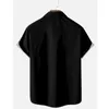 Chemises décontractées pour hommes Vêtements pour hommes Chemises Rockabilly des années 50 Homme Chemisier à manches courtes Tops Cinquante Bowling Chemises boutonnées décontractées Camisa Masculina W0328