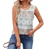 Women's Tanks All-match Ethnic Style Tops Women Girls Casual Boho Print Shirts Summer Soft Pullover Female Clothing T