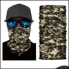 Maschere per feste Sciarpa magica senza cuciture all'aperto Sci Camo Mezza maschera Bandana Scaldacollo Fascia per capelli Turbante Ciclismo Consegna a domicilio Gard Dhlqc