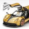 Elektrisches RC-Flugzeug 1 24 Pagani Huayra Dinastia Alloy Racing Car Model Diecast Metal Toy Sports High Simulation Sound and Light Kids Gifts 230329
