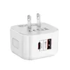 2 poorten QC3.0 Type C Charger PD 20W Quick Charger USB-C Fast Laying Travel Wall Charger Power Adapter voor iPhone 12Pro Max met doos