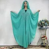 Ethnic Clothing Muslim Kaftan Abaya Dress Women Dubai Turkish Chiffon Party Dresses Elegant Evening Gown African Boubou 2 Piece Outfit Open