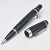 High-quality bright black gem roller ballpoint pen School office stationery fashion writing ballpoint pen (no box)