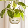 Planters Pots Creative Ceramic Hanging Flower Plant Scindapsus Chlorophytum Basket Cartoons Animal Vase Garden Decoration 230329