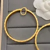 Dames Hoop oorbellen Designers Gold Earring Fashion Big Circle Simple Sieraden Luxurys Letter V Stud Earring Hoops Groothandel 2023