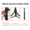 1.7m phone stand and selfie tripod landing multi-function outdoor live broadcast expandable camera and phone tripod with phone clip
