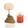 2pc/lot Poop Brewer Silicone Tea Infusers High Temperature Tea Teaware Set Decompression Fart Poop Tea Filter Reusable Tea Infuser