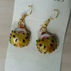 Personalized Cute Simple Ladybug Charm Earrings Jewelry China Traditional Handcraft Ladybird Charms Cloisonne Enamel Animal Earrings Women 10 pairs/lot