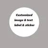 Skräddarsytt runt bestruket papper Tack självhäftande etiketter Logotypdekoration Vattentät vinyl självförseglande klistermärke med din butiksinformation