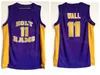 Holy High School John Wall Jersey 11 Maglia da basket College Team Colore viola Per gli appassionati di sport Università Traspirante Puro cotone Ricamo e cucito Uomo NCAA