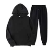 Survêtements pour hommes Automne Hiver jogging Survêtement femme polaire épaisse 100% coton costume 2 pièces ensembles sweats à capuche sweat et pantalons costumes grande taille W0328