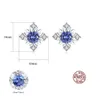 Geometric Design Micro-set Colour Gemstone s925 Silver Stud Earrings European Retro Sexy Charming Women Earrings Luxury Exquisite Jewelry Gifts