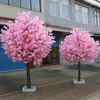 Dekorativa blommor 2 meter lång rosa simulering Önskande träd Artificiellt siden Blommor Körsbärsträd för köpcentrum Öppnade trädgårdsdekorationer