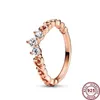 Anello Pandora da donna in argento 925 Anelli originali con corona a forma di cuore Serie Signature Vortex Kingdom Women