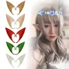 Dekoracja imprezy Lateks Specjum Fałszywe ucha Fairy Cosplay Maskarada Akcesoria Anioł Elven Elf Elf Photo Props Adult Kids Halloween Decor JY0991