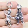 S925 Sterling Silver Pendant Personligt mode Enkelt par Creative Skull Man Net Red Hip Hop Punk Style Jewelry Lover Gift