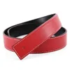 Belts 3.3cm 3.7cm Smooth Buckle Belt Without Real Genuine Leather Body No Cowskin Black Brown Blue White Red