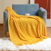 Couvertures Couverture Soft Throw Couverture Sur Canapé Lit Plaids Adulte Maison Textile Solide Couleur Couverture Voyage Couverture Jeter Chunky Tricot Jeter 230329