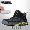 Отсуть обувь Larnmern Mens Steel Toe Work Safety Легкие дышащие антиспроминка антипаункции антистатические защитные ботинки 230329