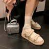 シャネルループチャンネルラグジュアリーデザイナーサンダルサンダルブランド真珠フック太い靴靴靴レディースコンフォートカジュアルウォーキング