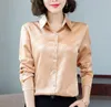 Damesontwerper Blouses Fashion Autumn Spring Lange Mouw Gedrukte revershirt Ketting Afdrukken Luxe tops voor vrouwelijke plus maat xxxl