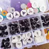 Poppenlichamen onderdelen hoge kwaliteit 30 stcsbox plastic safy glitter glazen ogen voor speelgoed ambachten dieren amigurumi haakpoppen maken 910121416mm 230329