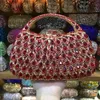 Evening Bags Wholesale Crystals 10 Colors Red Clutch Purse Messenger es Women Bridal Bag Wedding Party Handbags 230329
