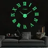 Relógios de parede 3d luminoso relógio de parede grande moderno design diy tabela digital relógio de parede de parede grátis sala de estar de estar no relógio decorativo 230329
