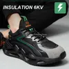 Scarpe eleganti isolate 6kv Elettricista di sicurezza Stivali da lavoro da uomo Scarpe da ginnastica con punta in plastica Antistab Antismash Uomo 230329