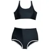 Maillot de bain, maillot de bain bikini, maillot de bain de natation Tube fendu Chaîne en deux pièces spécialement à la mode coupe simple été maillots de bain bikinis sous-vêtements de bain pour fille