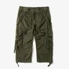 Men's Shorts Casual Shorts Men Summer Camouflage Cotton Cargo Shorts Men Camo Short Pants Homme Without Belt Drop Calf-Length Pants 230328