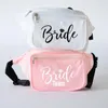 Bel Çantaları Takım Gelin Baskı Çantası Nedime Fanny Pack Fanny Pack Fermuar Göğüs Bachelorette Party Omuz Çanta Göbek Kalça Bum Hediyeler