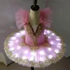 Dancewear Ruoru Tutu Ballet Led Lampe Lac Des Cygnes Danseur De Ballet Pancake Tutu Fille Adulte Costume De Ballet Pour Enfants Costume De Danse Pour Enfants Tutu Led 230329