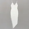 캐주얼 드레스 섹시한 슬링 스플릿 메쉬 스티칭 단색 점프 수트 드레스