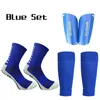 Attrezzatura protettiva Un set di Hight Elasticità Soccer Shin Guard Wasleve Adulti Kids Calzini antismissivi Calcio di calcio Supporta il coperchio delle gambe Sport Gear protettivo 230328