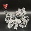 2023 Capolavoro Heady Bong Octopus Glass Dab Rig Artigianale a mano 14,4mm Giunto maschio artigianale fatto a mano Bubbler Vivid Animal Banger