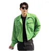 Men's Jackets High Level Design Jacket Men'S Silhouette Shoulder Ruffian Handsome Short Coats For Male Korean Version Loose Fried Street